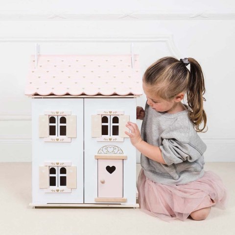 Drewniany domek dla lalek Rose Heart, zabawka dla dzieci, domki, Le Toy Van Le Toy Van