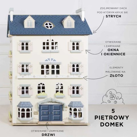 Drewniany domek duży dla lalek Palace zabawka, domek XXL Le Toy Van Le Toy Van