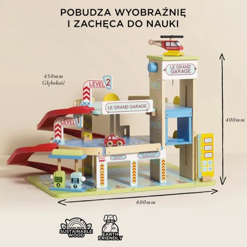 Drewniany garaż wielopoziomowy Le Grand Garage zabawka, dzieci Le Toy Van Le Toy Van