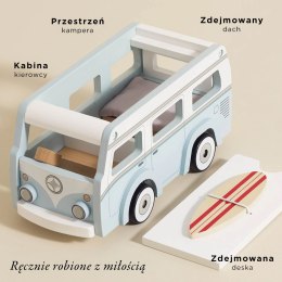 Drewniany kamper retro, wakacyjny samochód, zabawka dla dzieci, Le Toy Van Le Toy Van