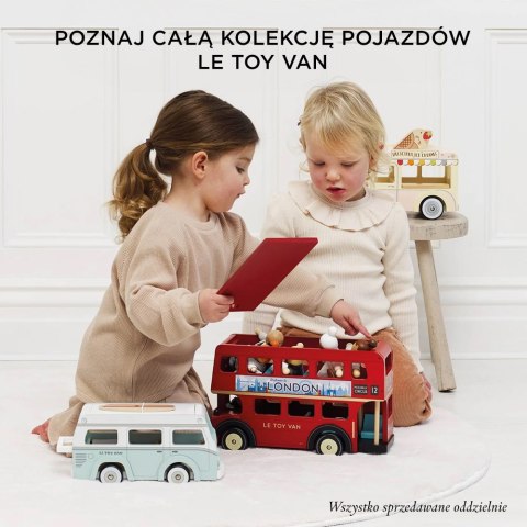 Drewniany kamper retro, wakacyjny samochód, zabawka dla dzieci, Le Toy Van Le Toy Van