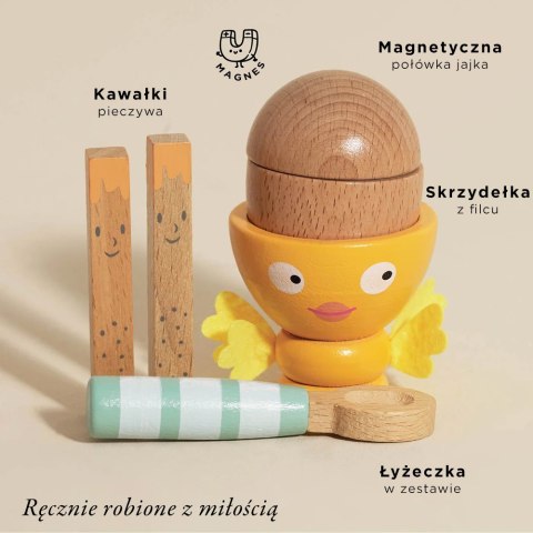 Drewniany kieliszek do jajka i jajko, zabawka dla dzieci, zestaw Le Toy Van Le Toy Van