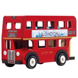 Drewniany piętrowy autobus, Londyn, zabawka dla dzieci, pojazd, Le Toy Van Le Toy Van
