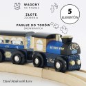 Drewniany pociąg Twilight zestaw z wagonami, zabawka dla dzieci, Le Toy Van Le Toy Van