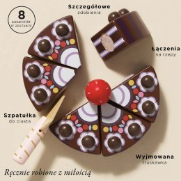 Drewniany tort czekoladowy, zabawka dla dzieci, odgrywanie ról, Le Toy Van Le Toy Van