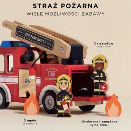Drewniany wóz strażacki zestaw z figurkami straż pożarna zabawka Le Toy Van Le Toy Van