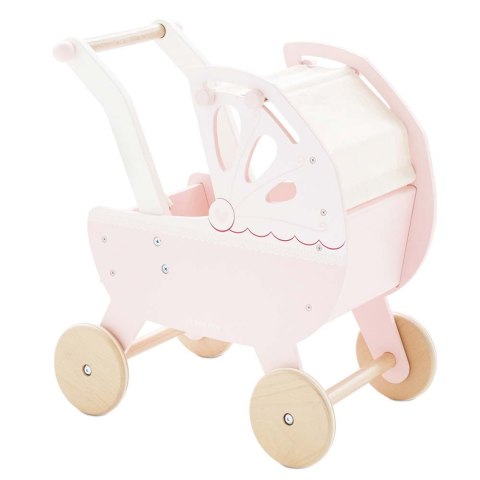 Drewniany wózek dla lalek Sweetdreams, zabawa dzieci z lalkami, Le Toy Van Le Toy Van