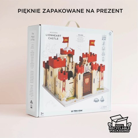 Drewniany zamek Lionheart, zabawka dla dzieci, domek dla lalek, Le Toy Van Le Toy Van