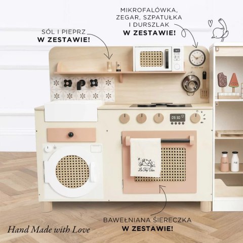 Duża drewniana kuchnia dla dzieci, zabawkowa kuchenka, gotowanie Le Toy Van Le Toy Van