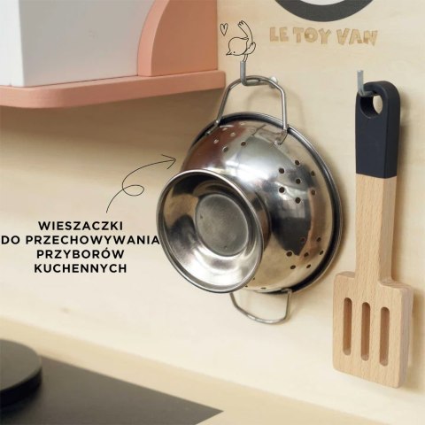 Duża drewniana kuchnia dla dzieci, zabawkowa kuchenka, gotowanie Le Toy Van Le Toy Van