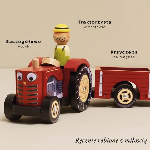 Traktor Drewniany z Przyczepą dla Dzieci Zabawka Le Toy Van Le Toy Van