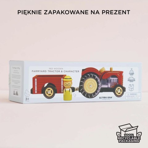 Traktor Drewniany z Przyczepą dla Dzieci Zabawka Le Toy Van Le Toy Van