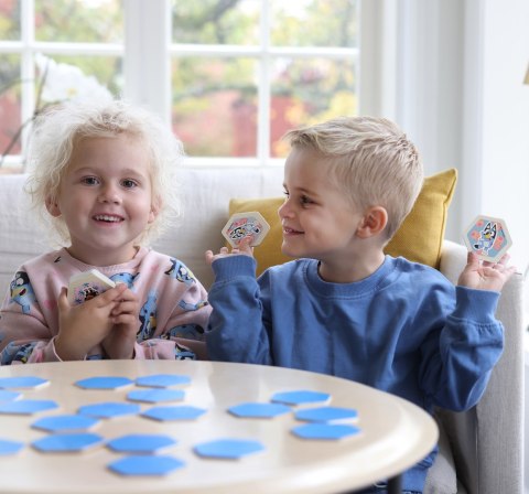 Drewniana gra edukacyjna memory, zabawka dla dzieci, zestaw, gry, Bluey MICKI