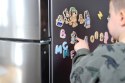 Drewniane magnetyczne literki i obrazki edukacyjna zabawka dla dzieci Bluey MICKI