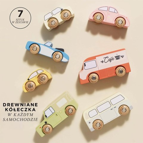 Drewniane samochody vintage zestaw, zabawka dla dzieci, auta Le Toy Van Le Toy Van