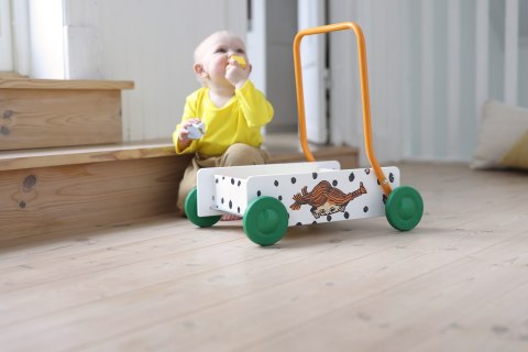 Drewniany chodzik pchacz Pippi Langstrumpf, nauka chodzenia zabawka, dzieci MICKI