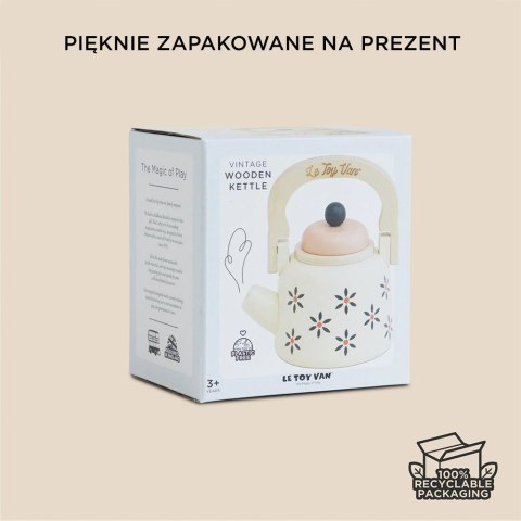 Drewniany czajniczek akcesoria kuchenne zabawka dzieci gotowanie Le Toy Van Le Toy Van