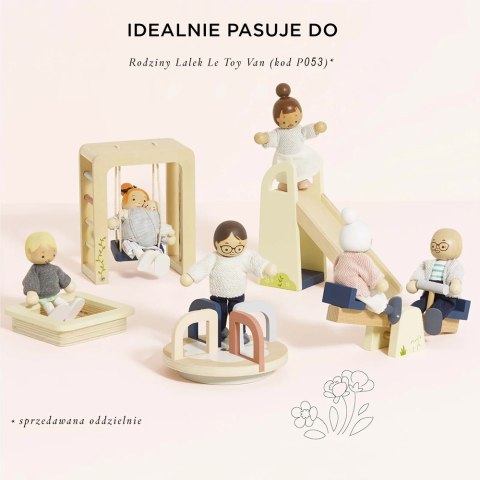 Drewniany plac zabaw, domki dla lalek, zabawa lalkami, dzieci Le Toy Van Le Toy Van