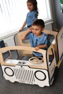Drewniany radiowóz meble dla dzieci wyposażenie auto policja zabawka Micki MICKI