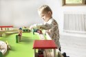 Drewniany stół aktywności meble dla dzieci zabawka stolik wyposażenie Micki MICKI