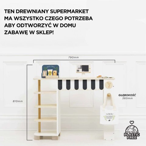 Drewniany supermarket, zabawa w sklep stragan zabawka dla dzieci Le Toy Van Le Toy Van
