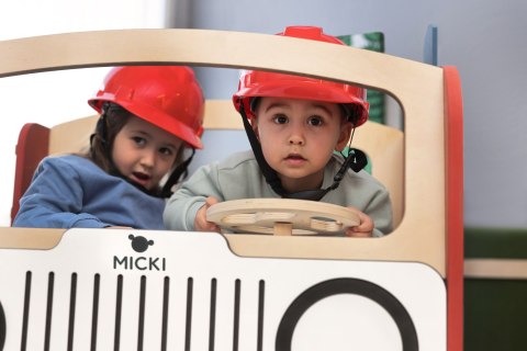 Drewniany wóz strażacki meble dla dzieci wyposażenie samochód zabawka Micki MICKI