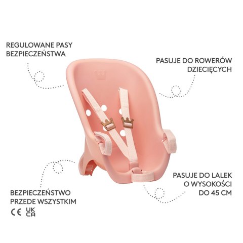 Fotelik rowerowy dla lalki zabawka dla dzieci nauka bezpieczeństwa Skrallan MICKI