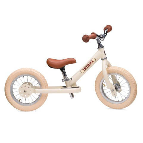 Pierwszy rower biegowy balansujący dziecięcy kremowy dla dzieci Trybike CoandCo