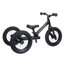 Pierwszy rowerek trójkołowy dziecięcy biegowy 2w1 czarny dla dzieci Trybike CoandCo
