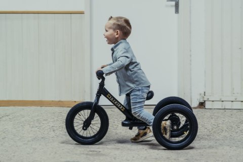 Pierwszy rowerek trójkołowy dziecięcy biegowy 2w1 czarny dla dzieci Trybike CoandCo