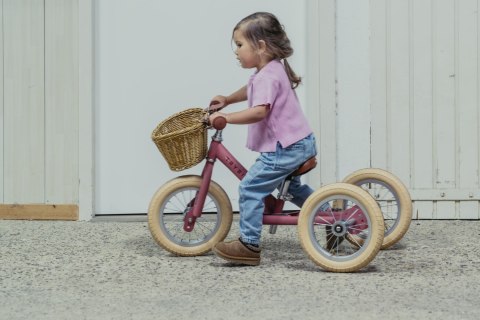 Pierwszy rowerek trójkołowy dziecięcy biegowy 2w1 różowy matowy Trybike CoandCo