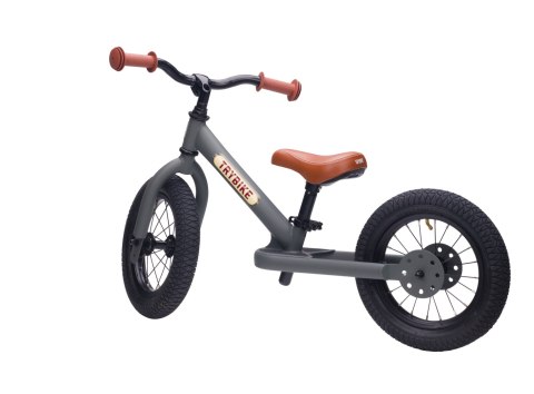 Pierwszy rowerek trójkołowy dziecięcy biegowy 2w1 szary matowy Trybike CoandCo