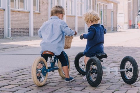 Pierwszy rowerek trójkołowy dziecięcy biegowy 2w1 szary matowy Trybike CoandCo