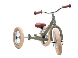 Pierwszy rowerek trójkołowy dziecięcy biegowy 2w1 zielony matowy Trybike CoandCo