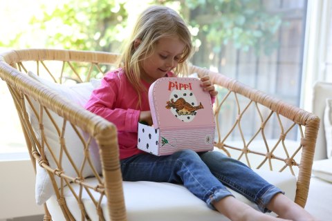 Walizka dla dzieci różowa akcesoria zabawki przechowywanie zabawek Pippi MICKI