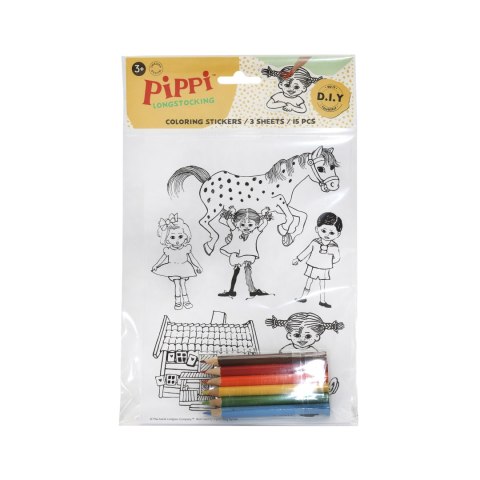 Zestaw kreatywnych naklejek do zabawy Pippi Langstrumpf, zabawka dla dzieci MICKI