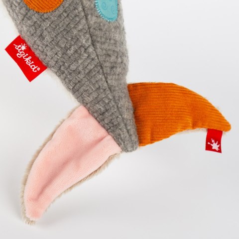 Pierwsza przytulanka Delfin 33cm patchworkowa zabawka dla dzieci sigikid Sigikid