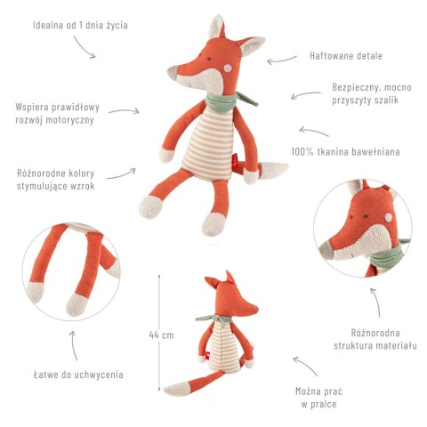 Pierwsza przytulanka dla dzieci Lisek 42cm maskotka zabawka dzieci sigikid Sigikid