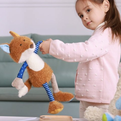 Pierwsza przytulanka pluszowy Lis 39cm patchworkowa maskotka dzieci sigikid Sigikid