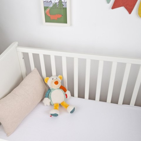 Pierwsza przytulanka pluszowy Miś Polarny 31cm patchworkowa zabawka sigikid Sigikid