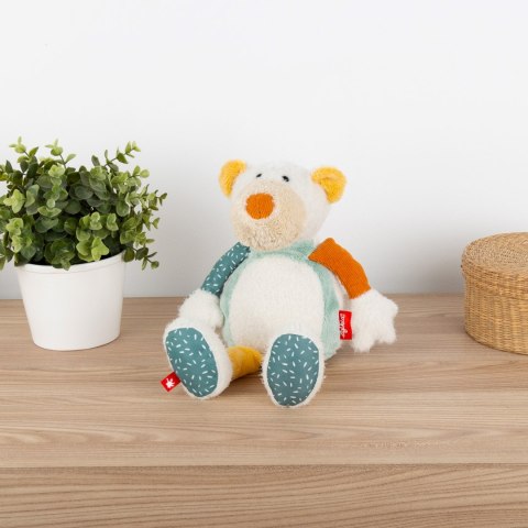 Pierwsza przytulanka pluszowy Miś Polarny 31cm patchworkowa zabawka sigikid Sigikid