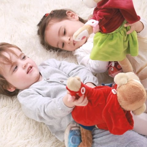 Pluszowa zabawka edukacyjna Małpka nauka ubierania 43cm lalka sigikid Sigikid