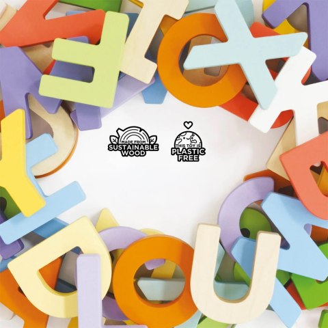 Drewniane literki, zabawka układanka edukacyjna nauka dla dzieci Le Toy Van Le Toy Van