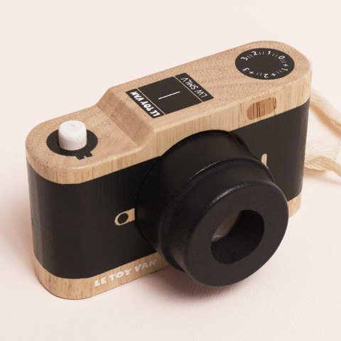 Drewniany aparat fotograficzny retro z kalejdoskopem, zabawka, Le Toy Van Le Toy Van