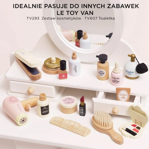 Drewniany zestaw fryzjer, prostowanie włosów, zabawka dla dzieci, Le Toy Van Le Toy Van