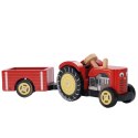 Zestaw drewniana Farma ze zwierzętami traktorem i wyposażeniem Le Toy Van Le Toy Van