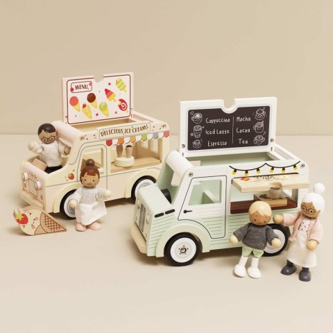 Zestaw samochodów retro Lodziarnia Kawiarnia Kamper zabawka Le Toy Van Le Toy Van