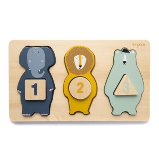 Drewniane Puzzle Edukacyjne - Nauka Liczenia Trixie Baby