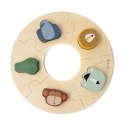 Drewniane okrągłe puzzle ze zwierzątkami Trixie Baby