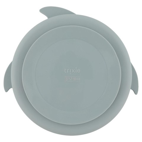 Silikonowy Talerz Trójdzielny z Przyssawką - Rekin Trixie Baby